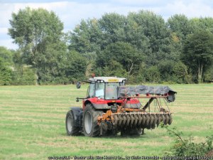 tractor and disc harrow